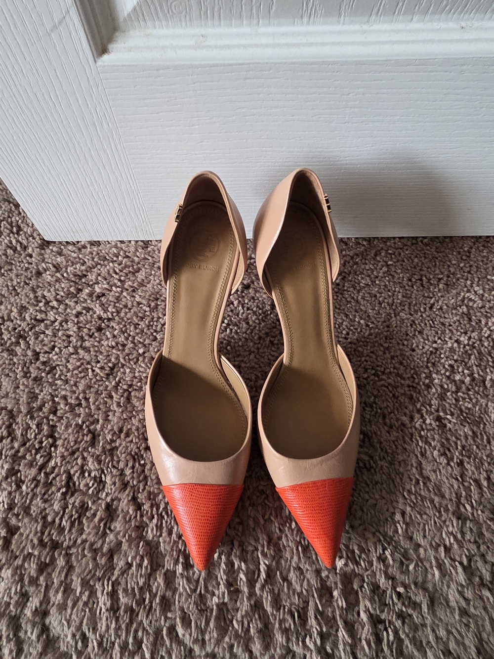 Tory Burch Pointed-Toe Heels in Pink & Red US 8